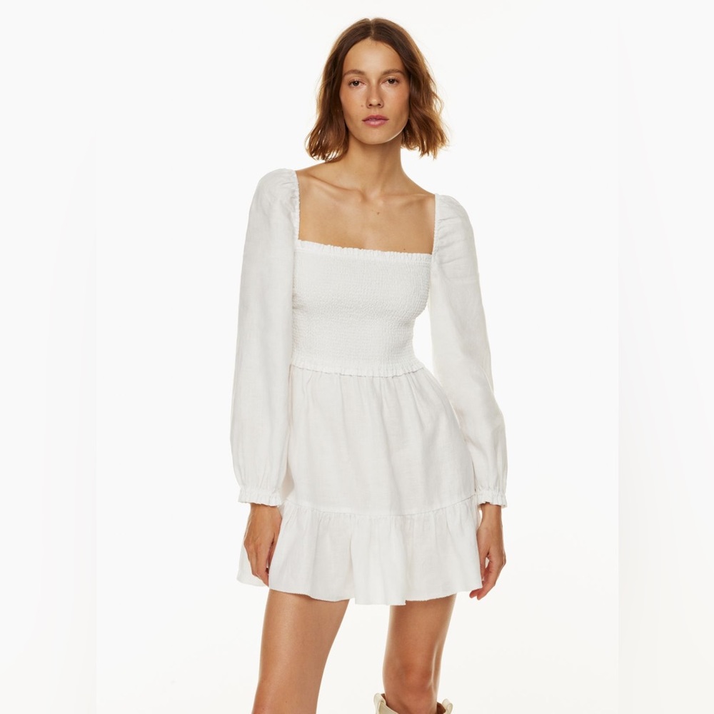Aritzia Pink Smocked Mini Dress - Picture 7 of 11